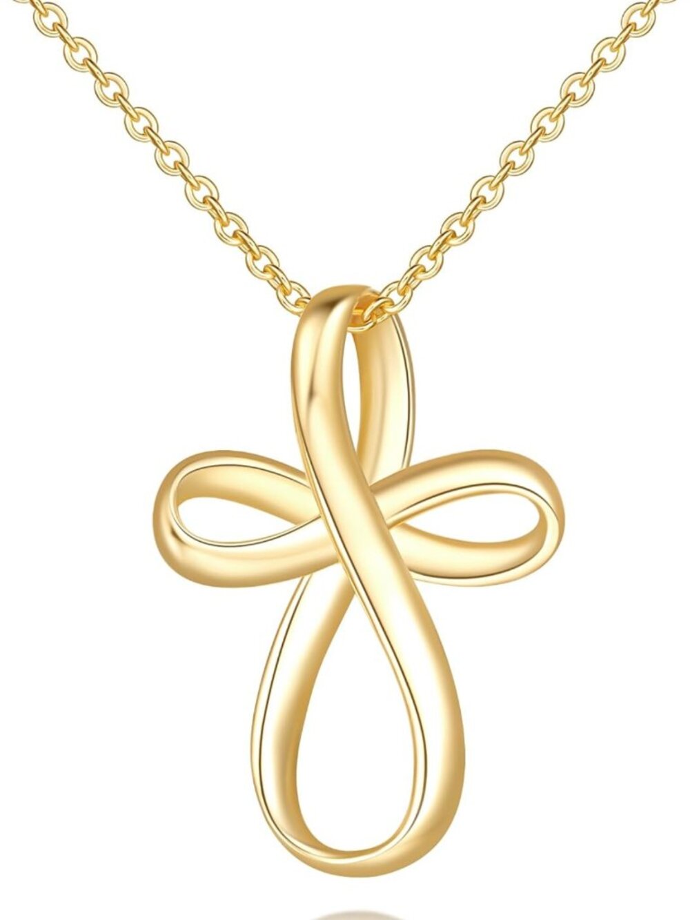 Elegant Gold Cross Necklace for Women | Dainty Religious Jewelry Gift